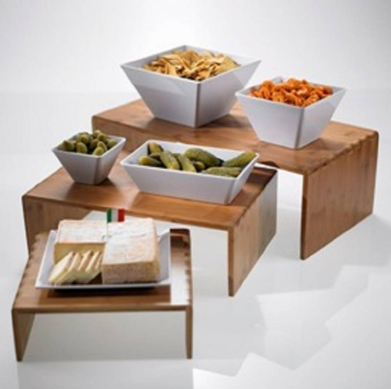 Set tre supporti in bamboo