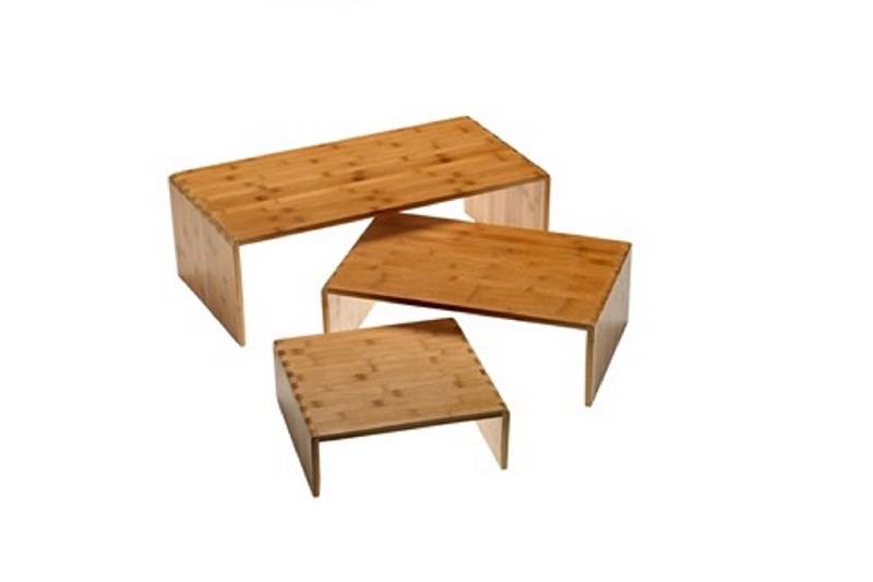 Set tre supporti in bamboo