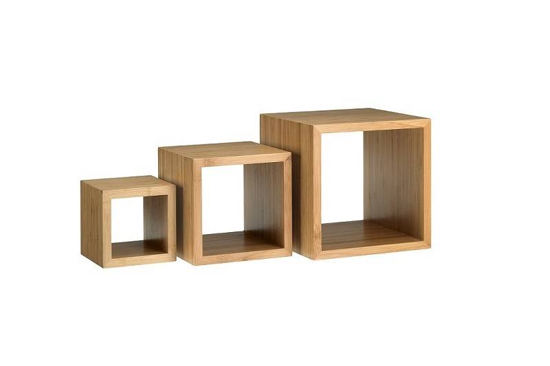 Set alzata cubo in bamboo Misure
