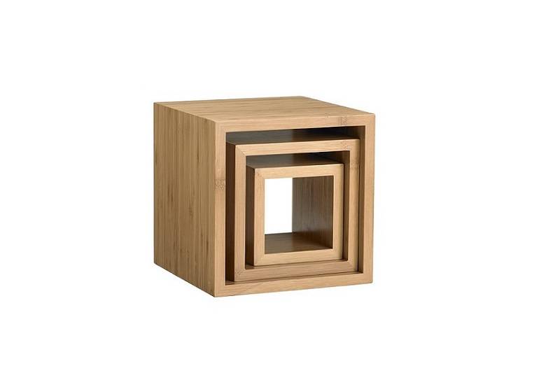 Set alzata cubo in bamboo Misure