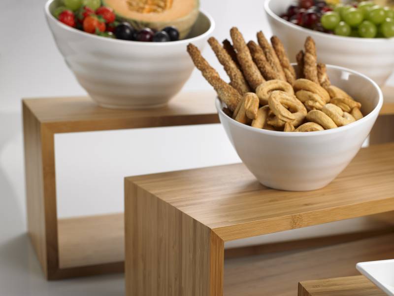 Set 3 alzate bamboo per buffet