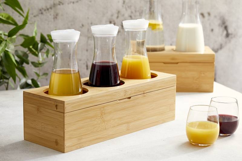 Porta bottiglie in bamboo