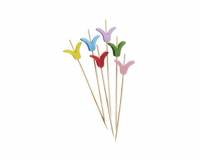 Spiedi in bamboo Flower di vari colori