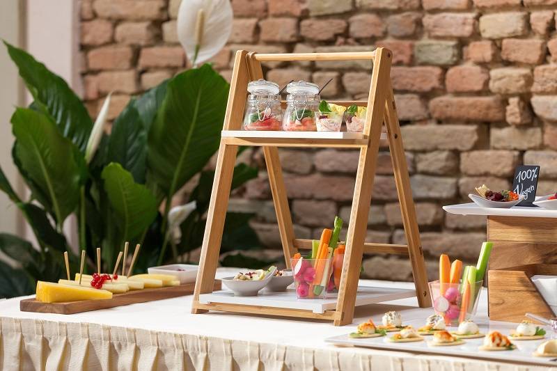 Alzatina Bianca in bamboo + melamina