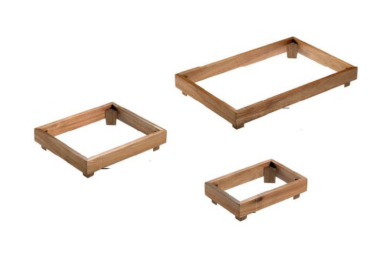 Modulo aperto impilabile in acacia