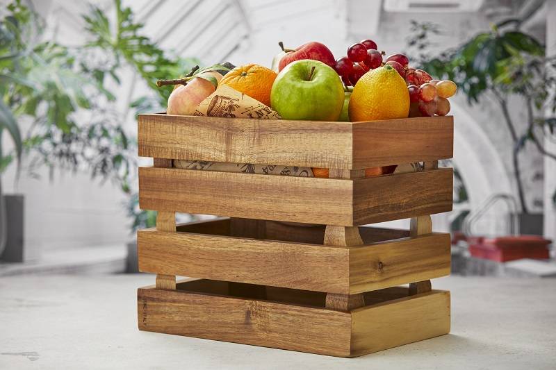 Modulo contenitore cassettina in acacia