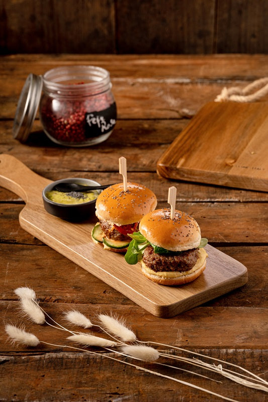 Tagliere in acacia con manico