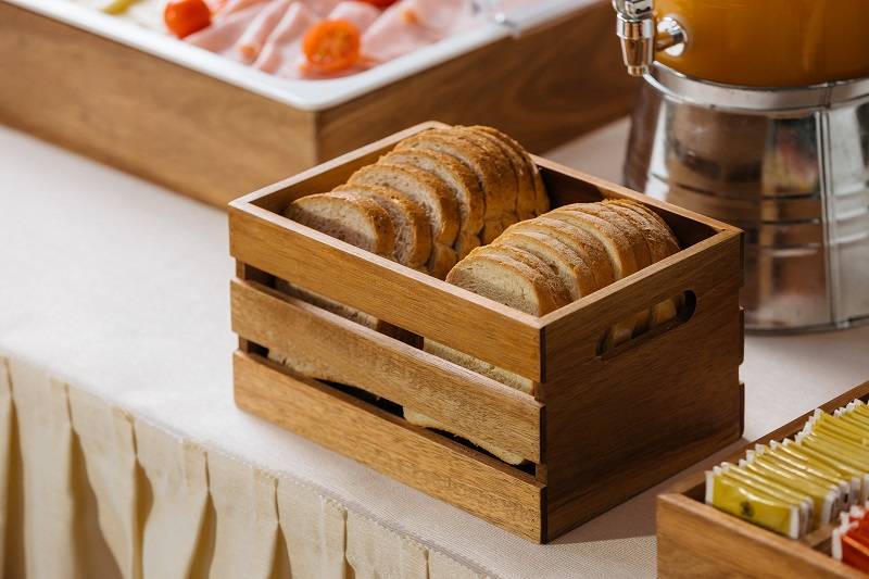 Cassettina in acacia aperta 1 scomparto