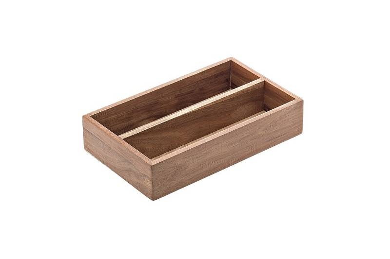 Portabustine e Portaposate Duo in Acacia