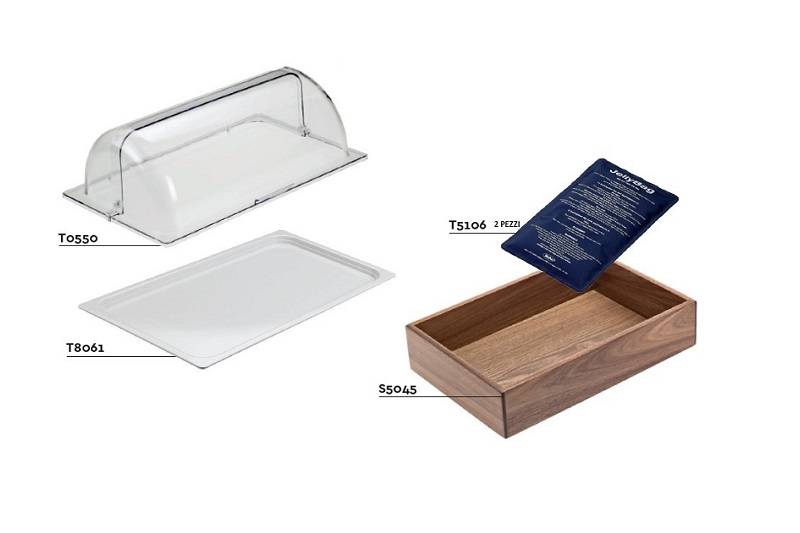 Supporto in acacia per vassoi