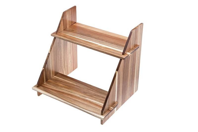 Set alzata buffet in acacia smontabile