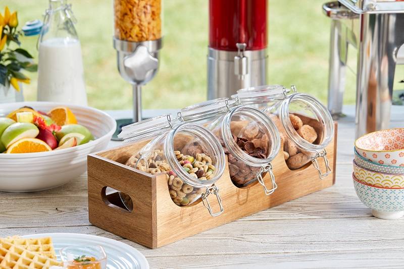 Porta cereali con vasetti