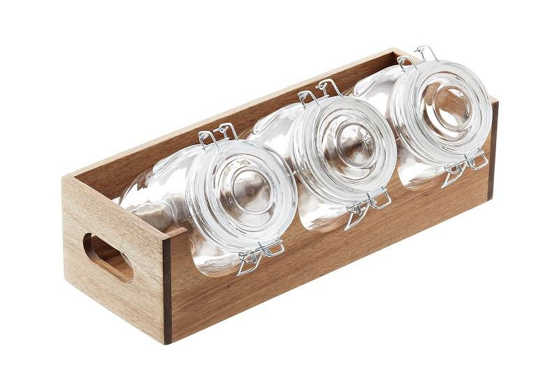 Porta cereali con vasetti