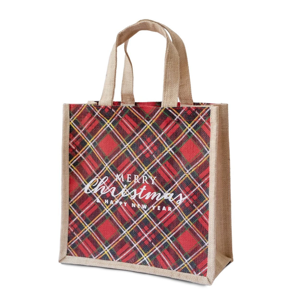 Shopper Juta Tartan Merry Christmas