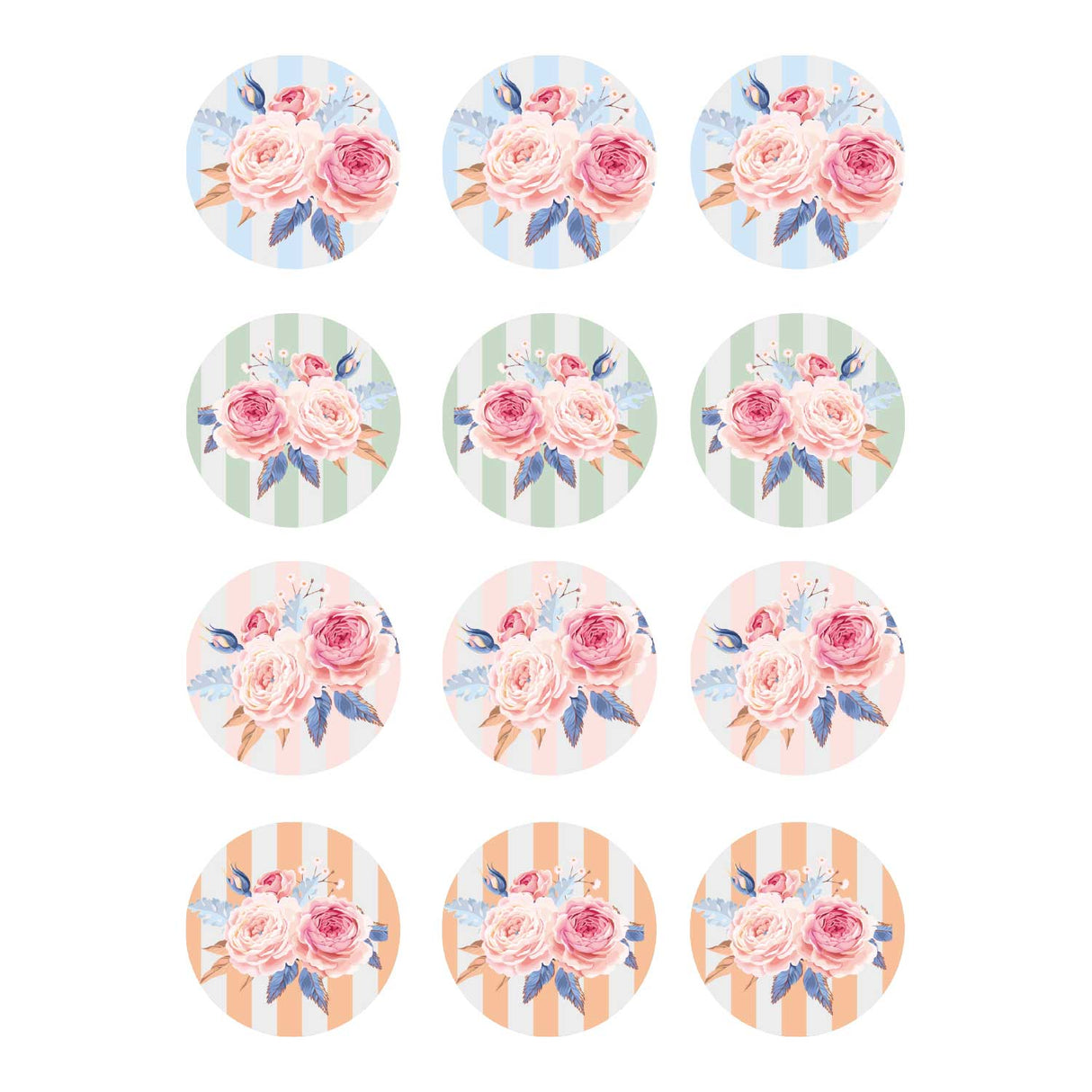 Etichette Adesive Rose Mix