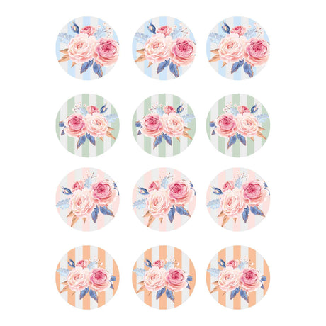 Etichette Adesive Rose Mix
