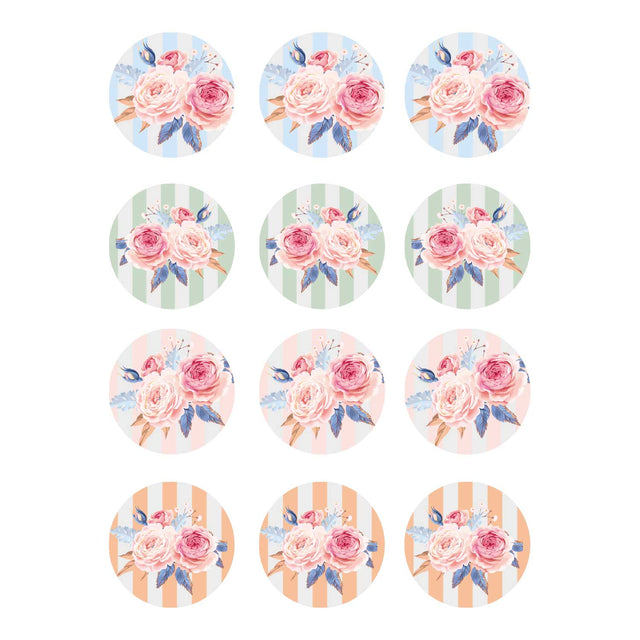 Etichette Adesive Rose Mix