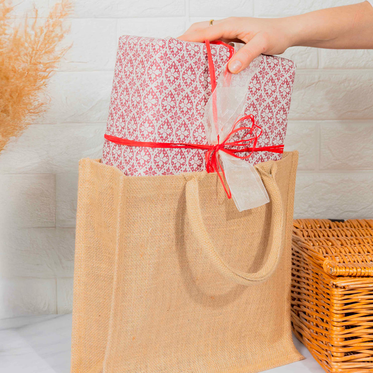 Shopper Juta Naturale con Soffietto Laterale