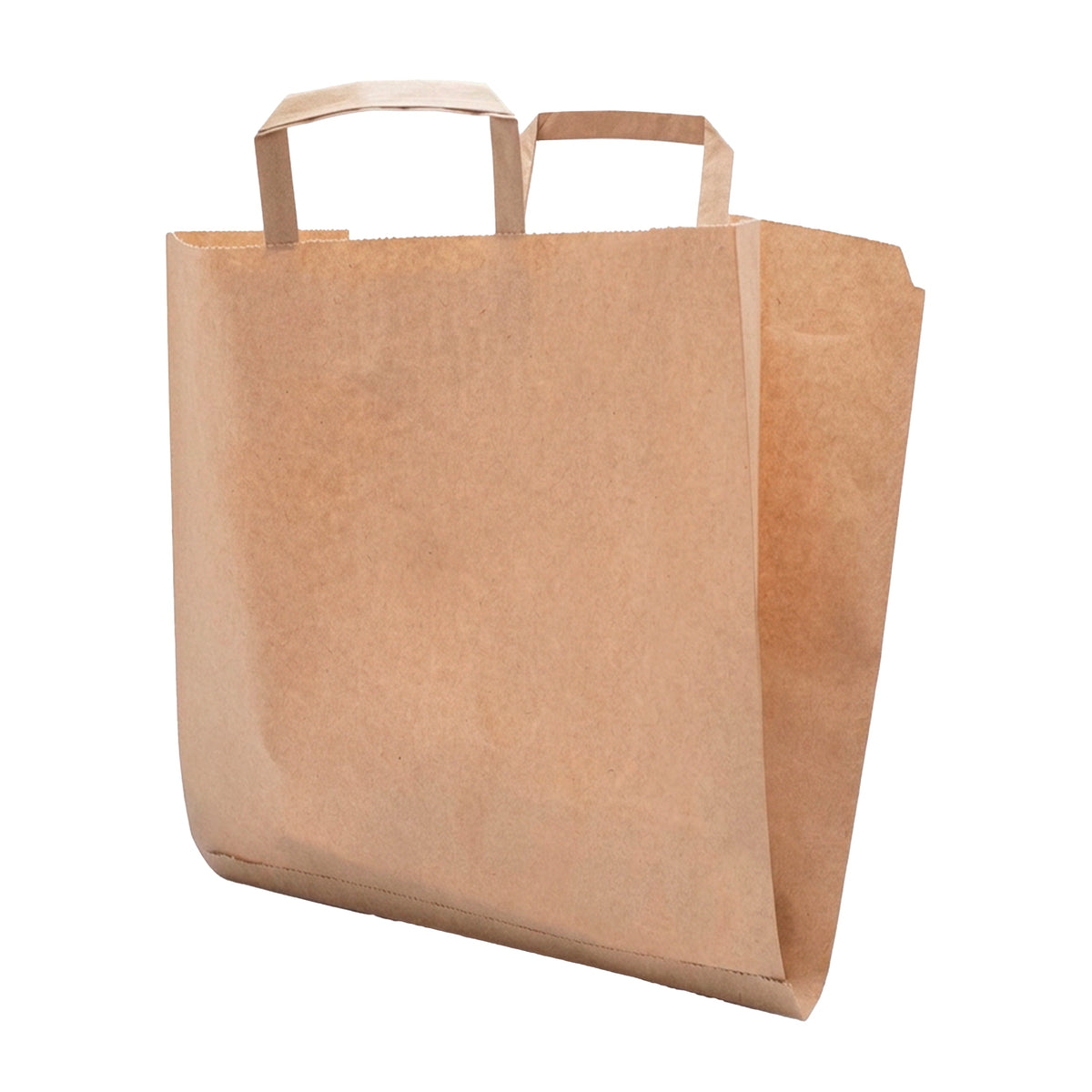 Sac shopping plat en papier naturel