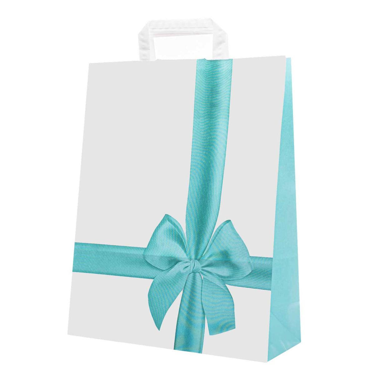 Shopper Carta Fantasia Fiocco Acquamarina