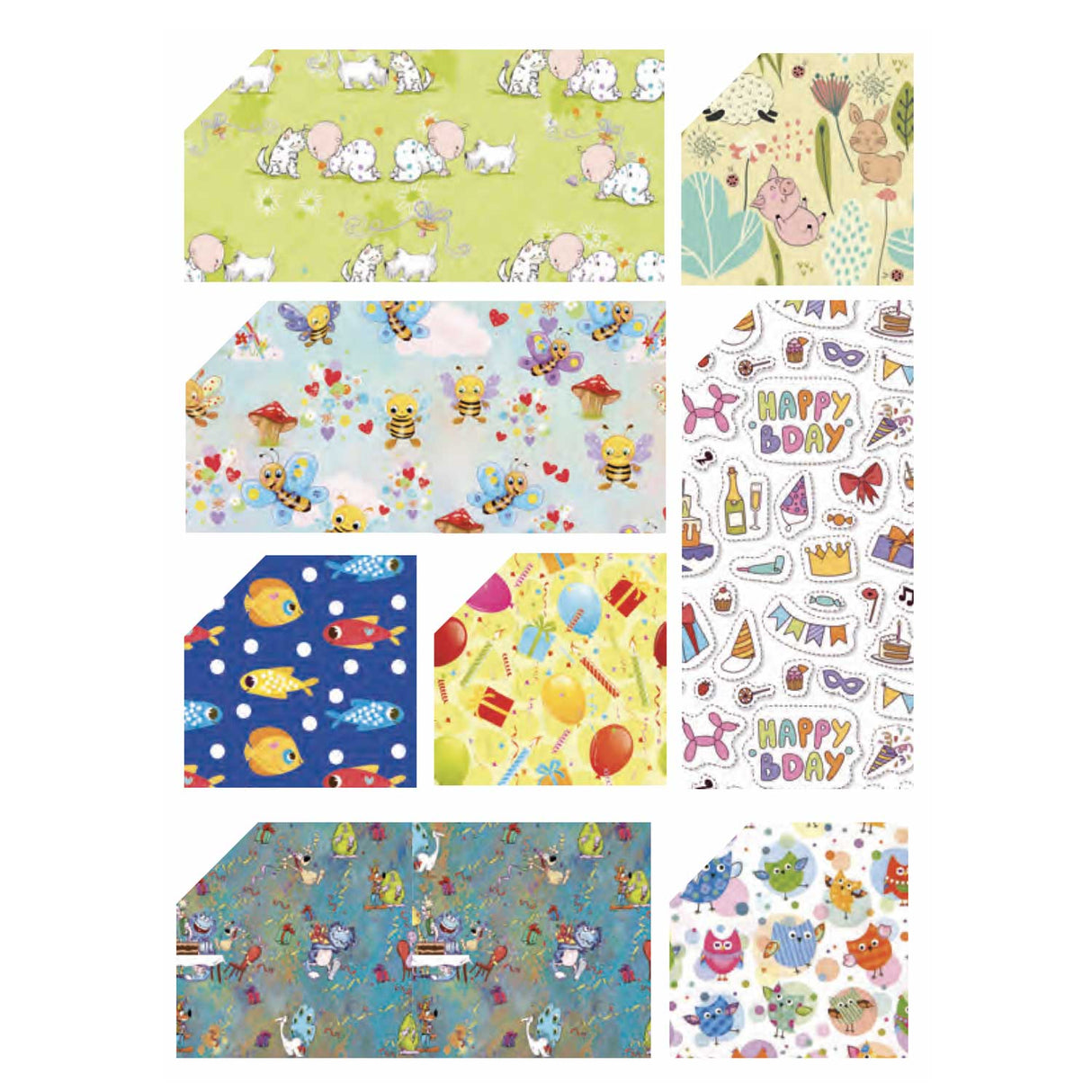 Carta Regalo a Fogli per Bambini Mix Fantasie