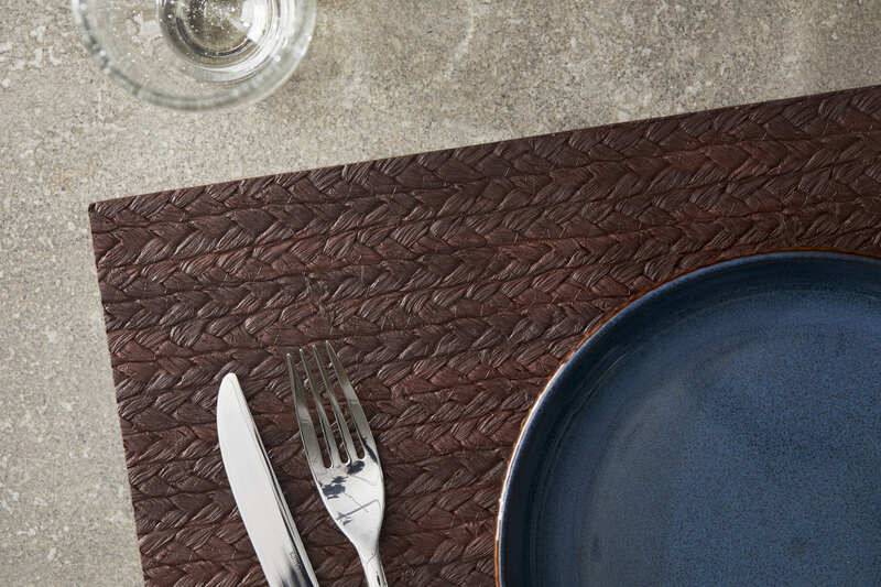 Tovaglietta Linea Country marrone in ecopelle