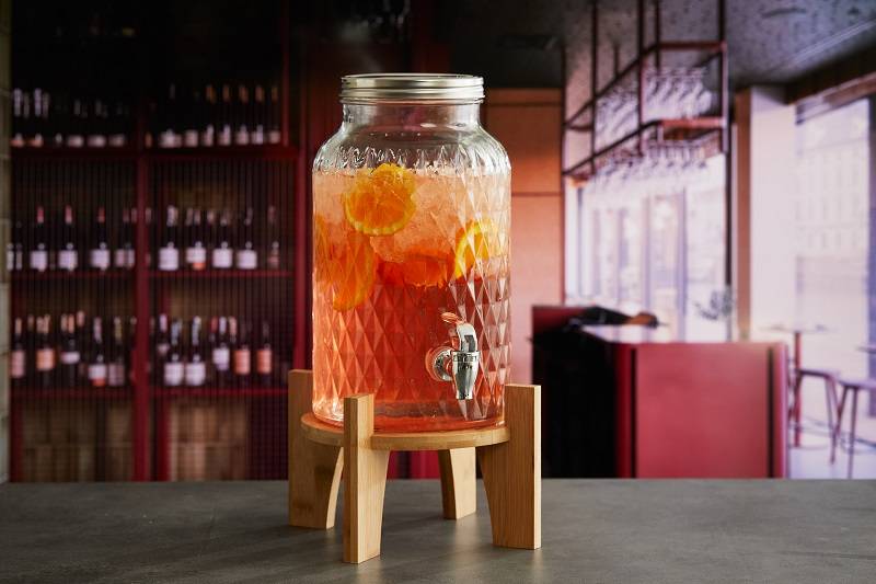 Jar Vetro con base in bamboo