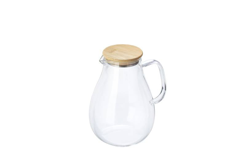 Caraffa in vetro con coperchio bamboo 1,7 litri