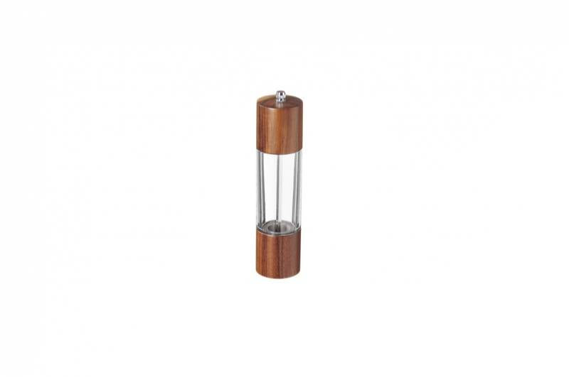Macina sale pepe trasparente e legno