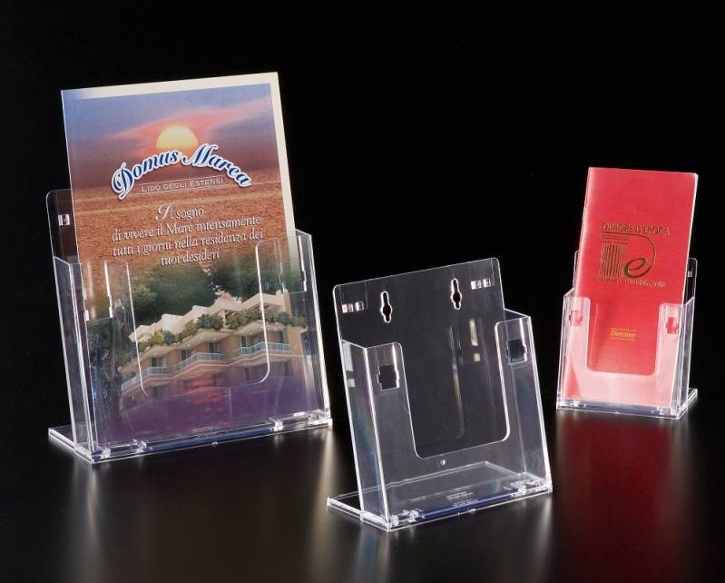 Porta depliant in acrilico