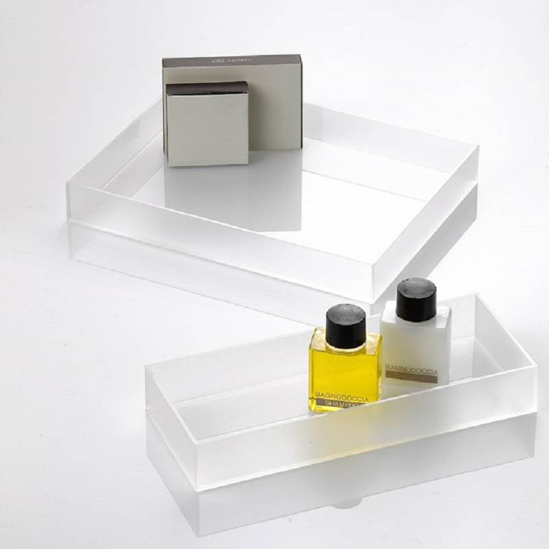 Vassoio Trasparente Satinato da Bagno