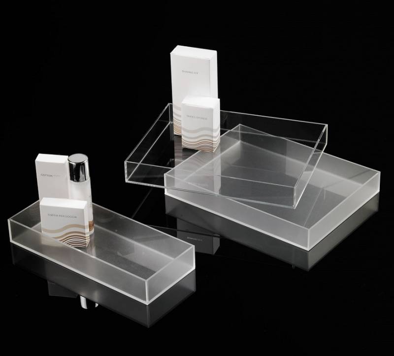 Vassoio Trasparente Satinato da Bagno