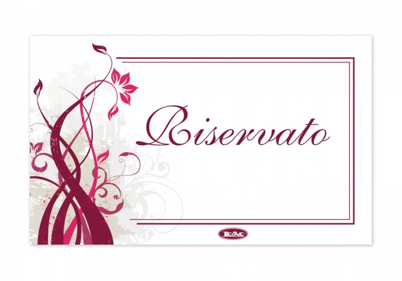 Cartoncito Riservato Tavolo Ristorante