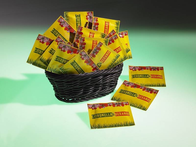 SALVIETTA UMIDIFICATA BIO - CITRONELLA E GERANIO