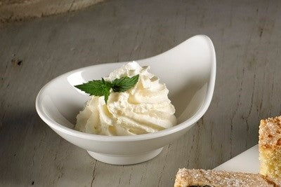 Ciotola a goccia in melamina bianca