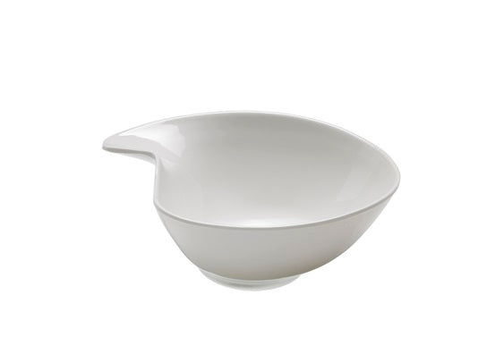 Ciotola a goccia in melamina bianca