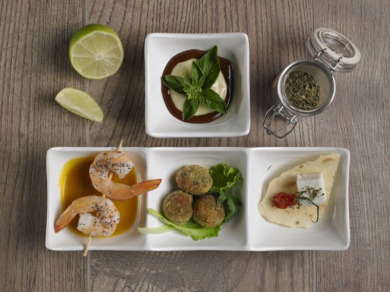 Coppetta 3 scomparti in melamina bianca