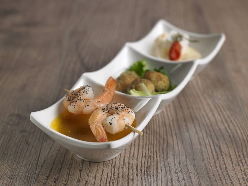 Coppetta 3 scomparti in melamina bianca