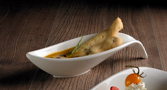 Salsiera in melamina bianca