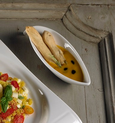 Salsiera in melamina bianca