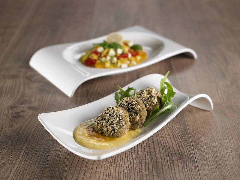 Piatto salsiera in melamina bianca