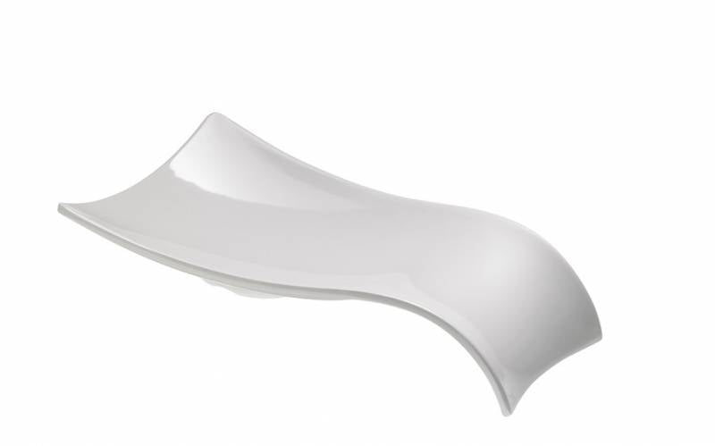 Piatto salsiera in melamina bianca