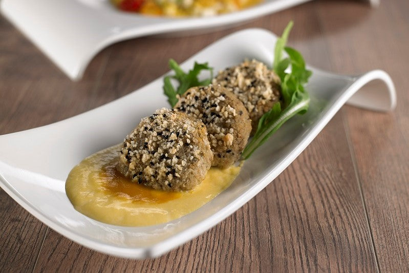 Piatto salsiera in melamina bianca