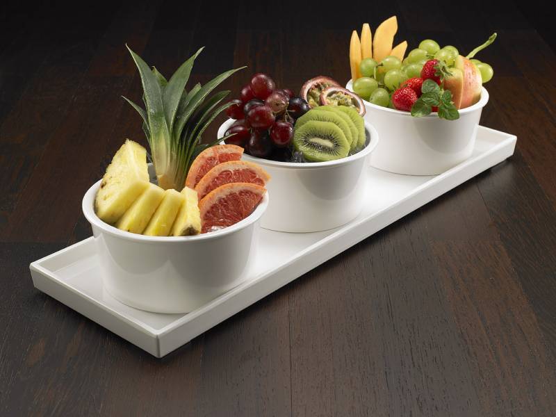 Vassoio bianco in melamina