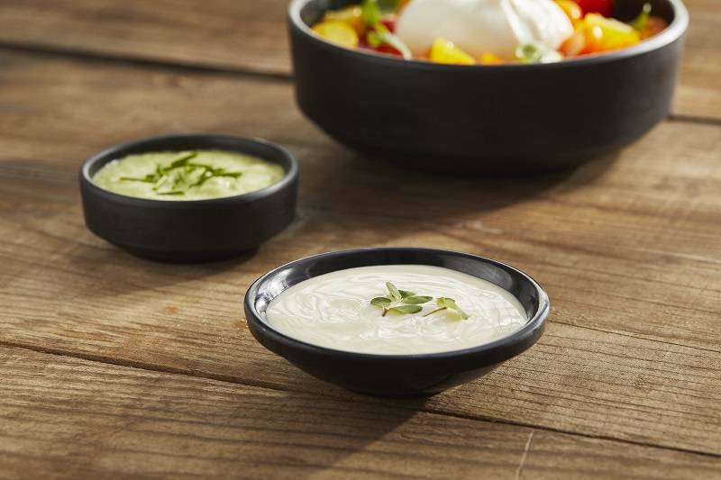 Coppetta in melamina bianca e nera