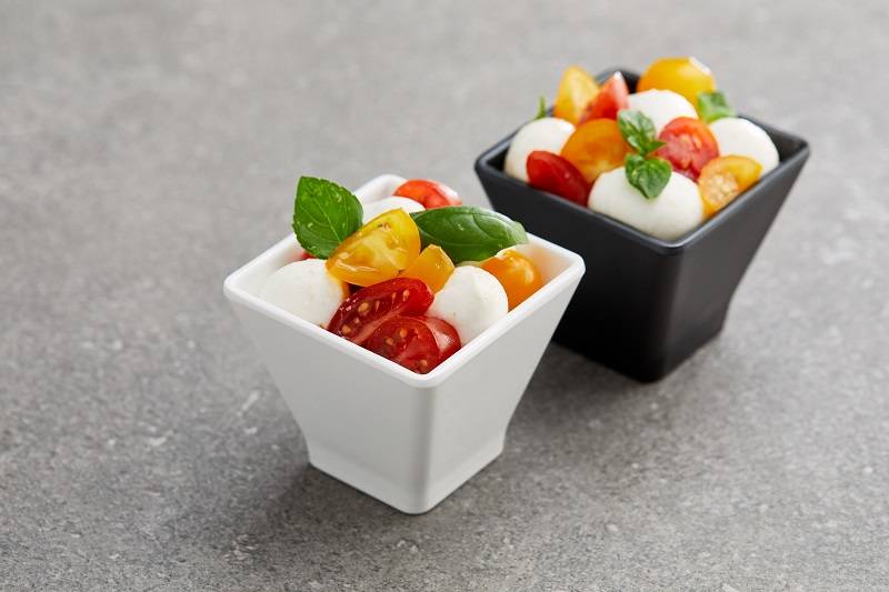 Coppetta finger food in melamina quadrata