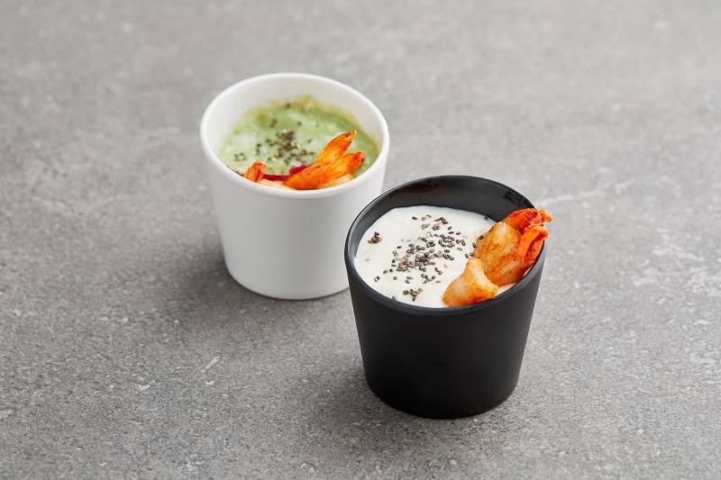 Bicchierino finger food in melamina inclinato