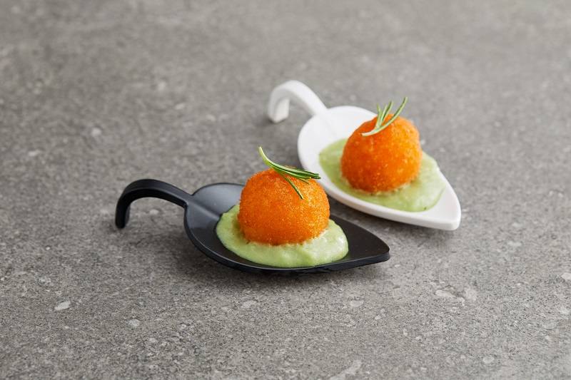 Piattino Foglia Finger Food in Melamina