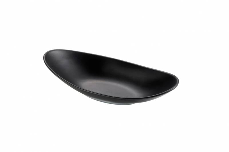 Piatto ovale nero in melamina