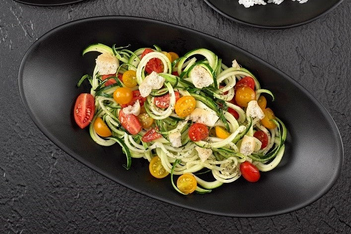 Piatto ovale nero in melamina